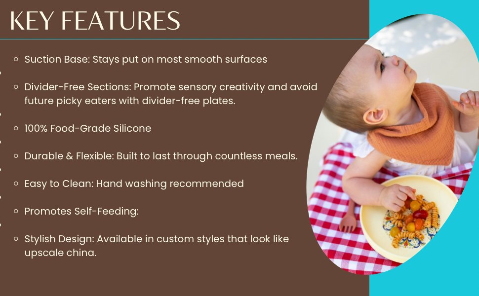 Baby eating with Ladydaidy plate